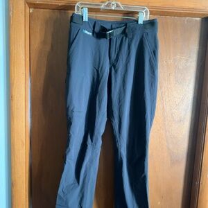Women's Macpac Black Outdoor Hiking Pants Size 8 Belt Pertex
